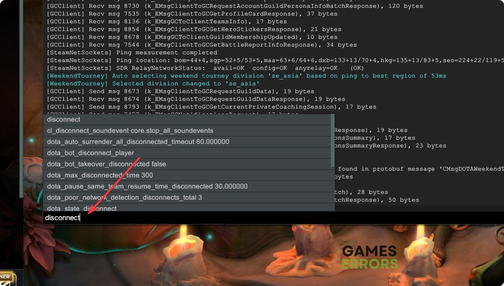 dota 2 console disconnect command