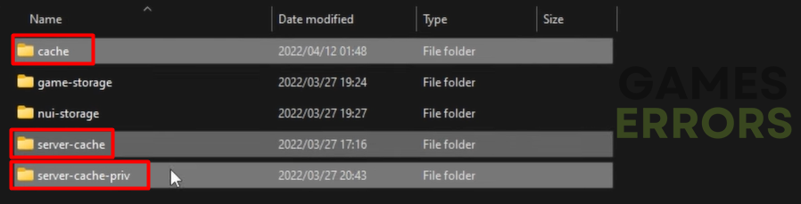 fivem cache folders selected