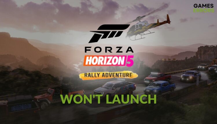 How to Fix forza horizon 5 rally adventure won't launch