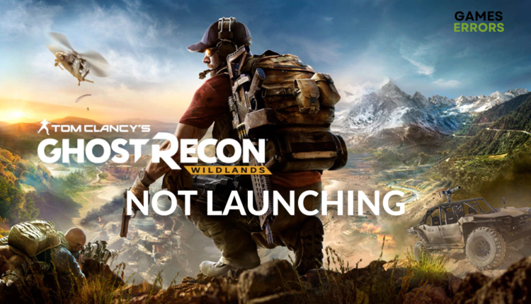 ghost recon wildlands not launching