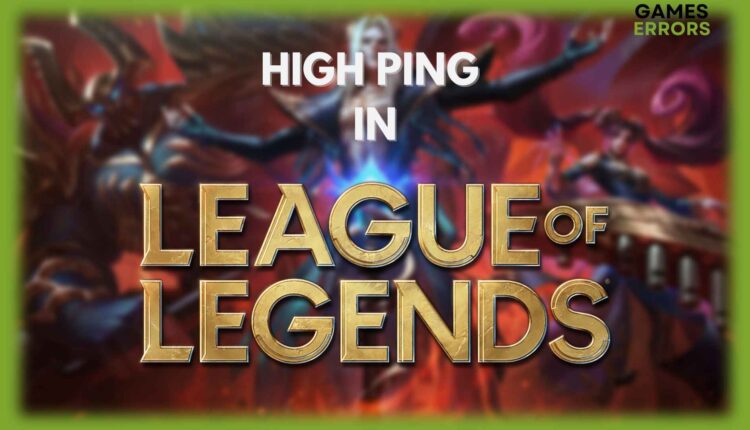 fix high ping in league of legends