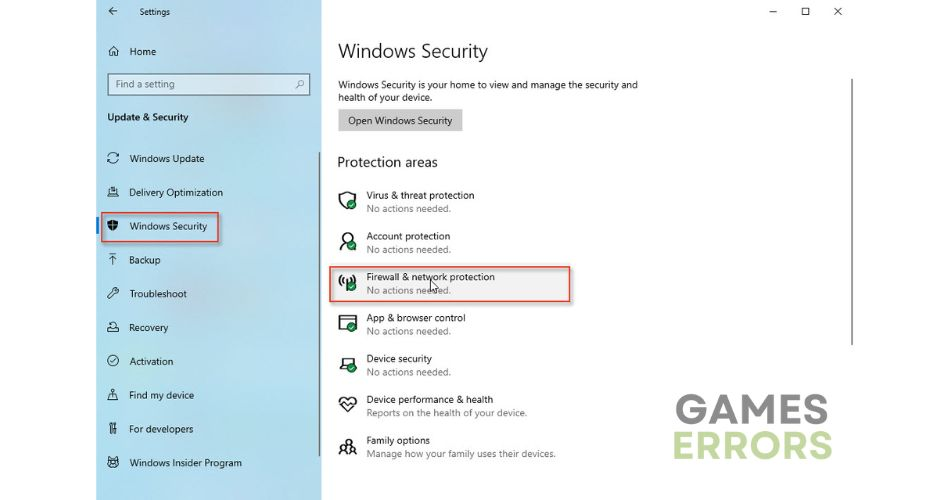 Destiny 2 Error code Calabrese - Windows Security
