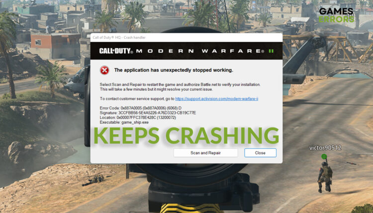 MW2 Keeps Crashing On PC