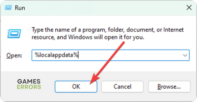 opening localappdata folder using run command