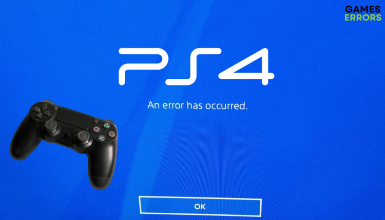 ps4 an error has occurred