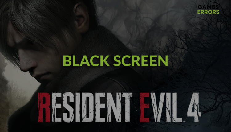 resident evil 4 remake black screen