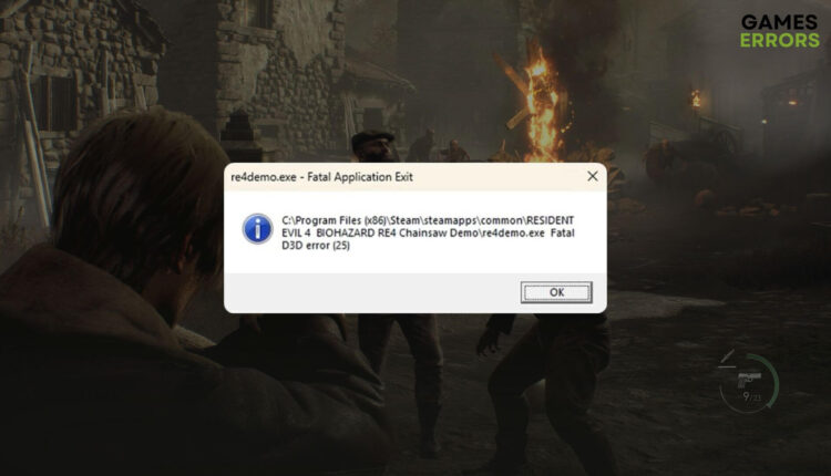 How to Fix resident evil 4 remake fatal d3d error