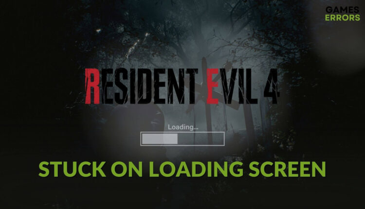 how to fix resident evil 4 remake stuck on loading screen