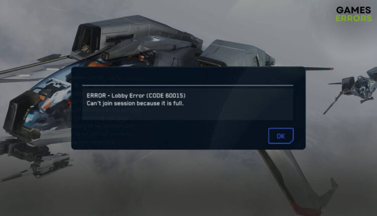 How to Fix star citizen lobby error 60015