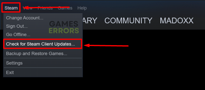 steam check for steam client updates