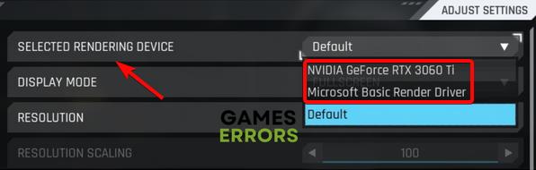 select the dedicated GPU