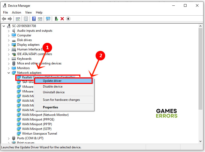 update-network-adapter