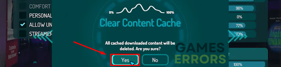 vrchat clear content cache