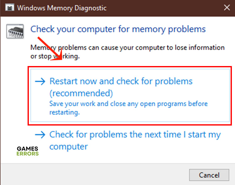 windows memory diagnostics