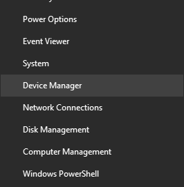 Device manager quick access
