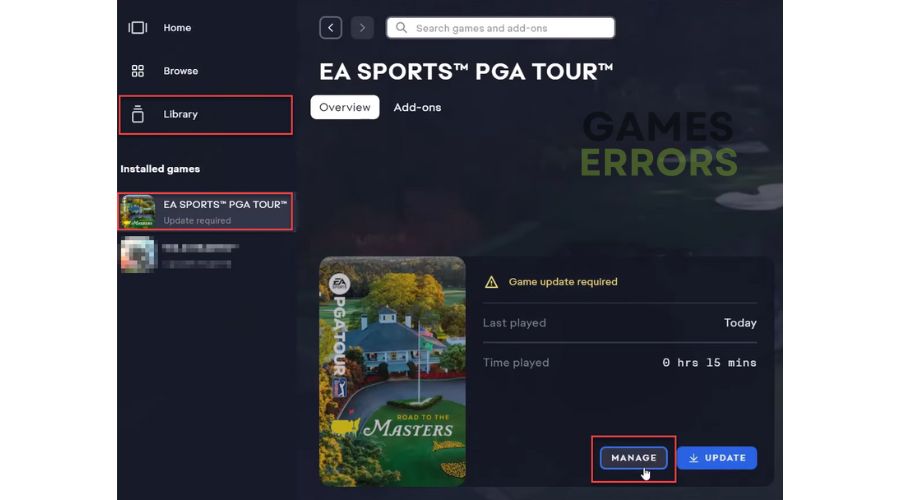 PGA Tour Career Mode Freezing - EA Sports Manage