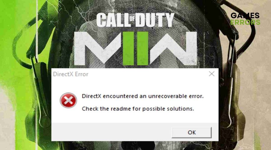MW2 DirectX error