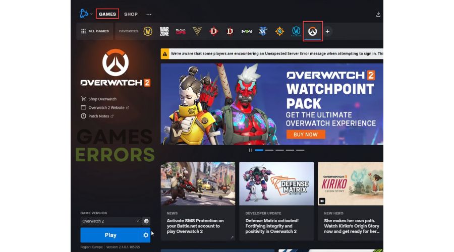 Overwatch 2 Games Library