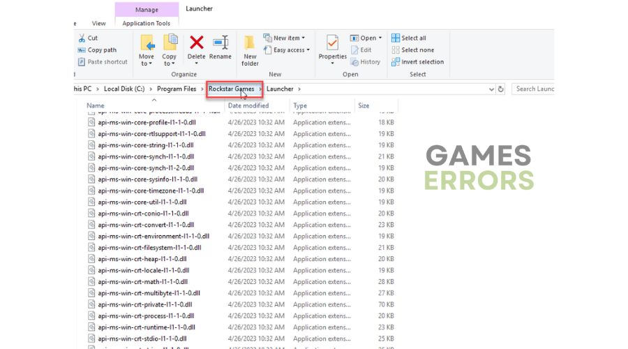 Rockstar Games Launcher Folder