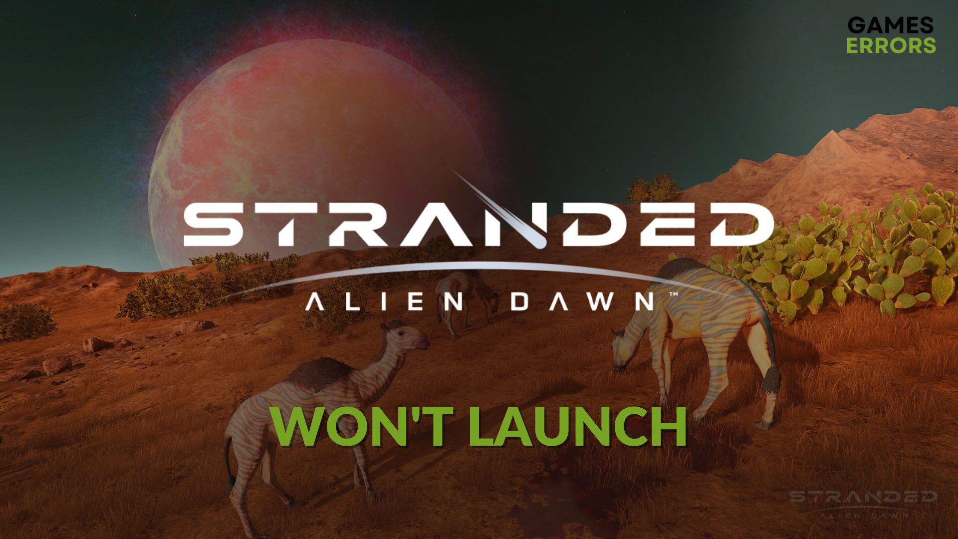 Stranded: Alien Dawn. Game found to launch