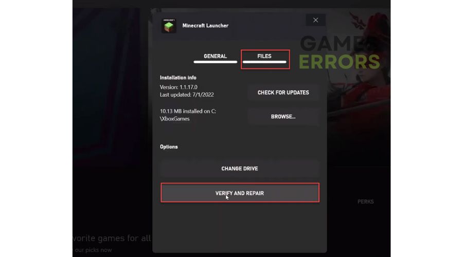 xbox error code 0x80070005 - Xbox App Repair game