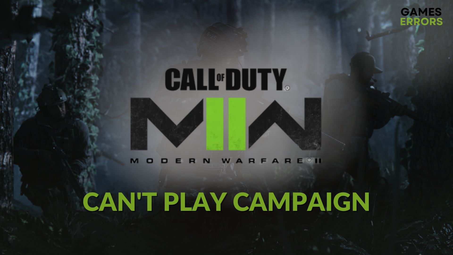fix can't play modern warfare campaign