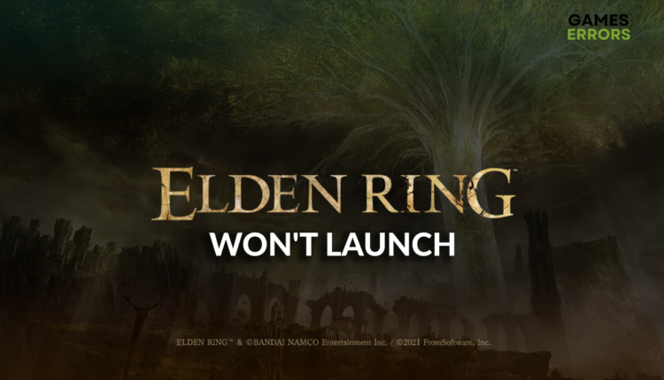 elden ring won't launch