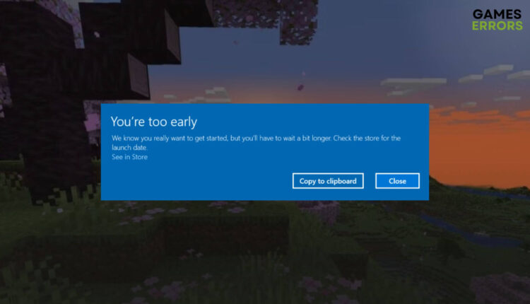 how to fix minecraft launcher you're too early