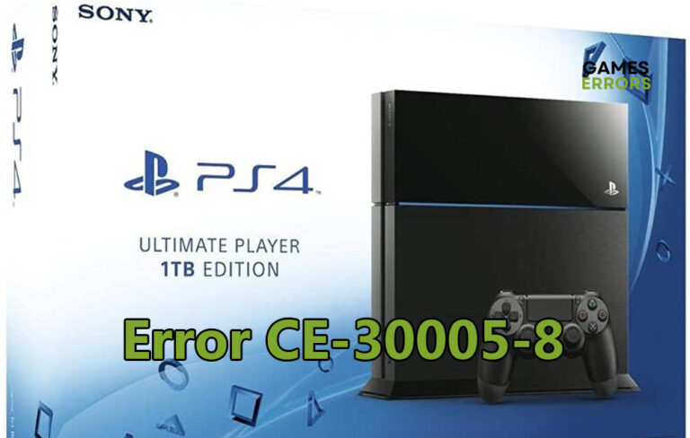 Ce 30005 8 ps4 ошибка