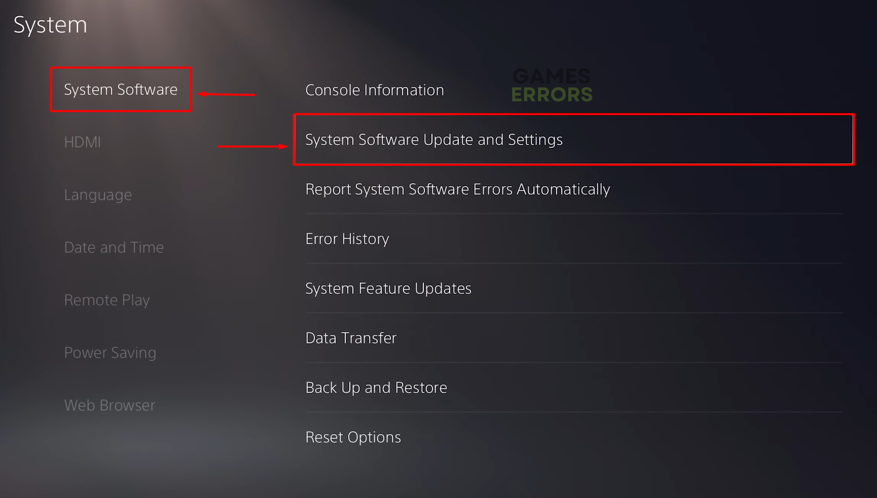 ps5 system software update and settings