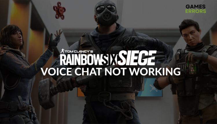 Rainbow Six Siege voice chat not working