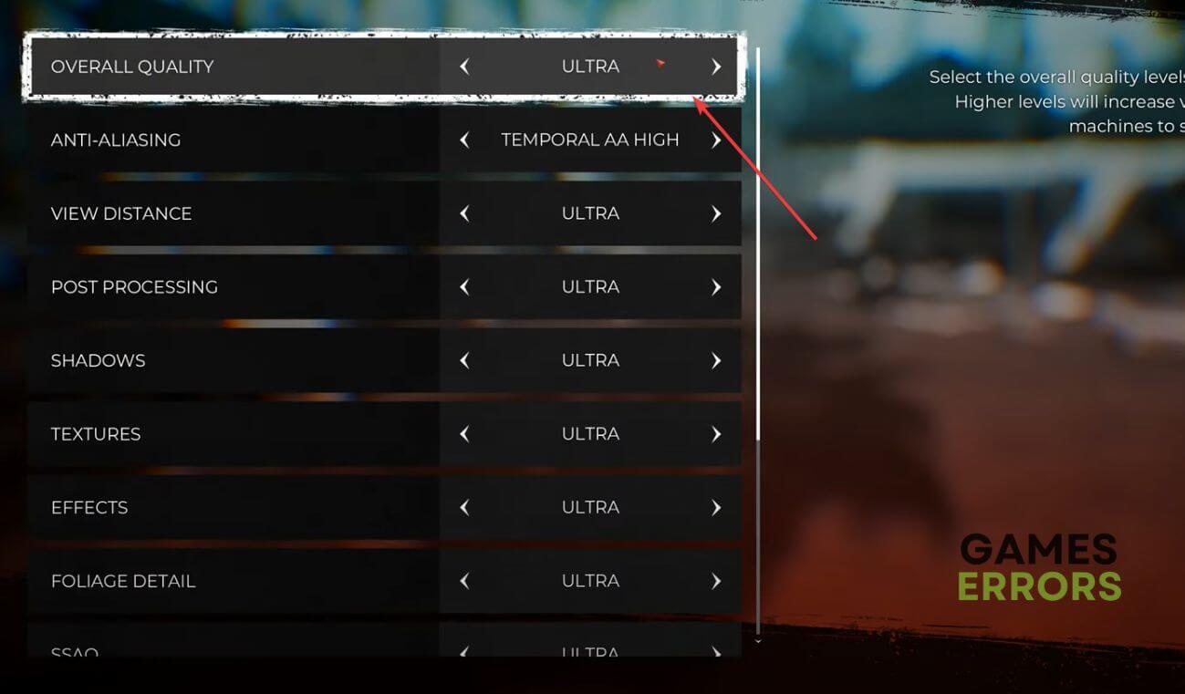 setting preset quality ultra dead island 2 in-game settings