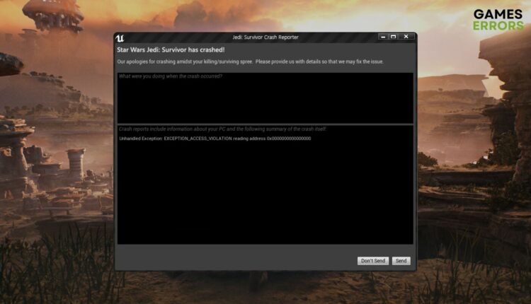 how to fix star wars jedi survivor EXCEPTION_ACCESS_VIOLATION