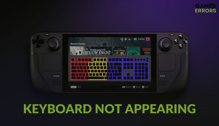 How to fix steam deck keyboard not appearing