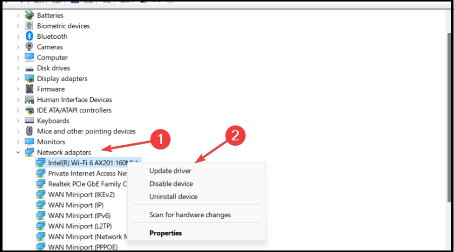 update network driver