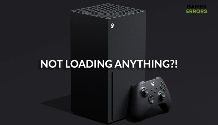 xbox series x not loading anything