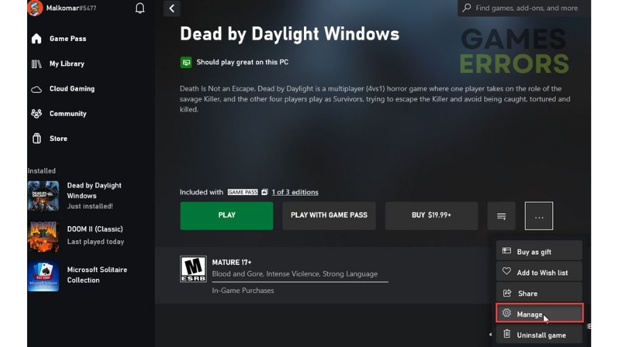 Dead By Daylight Initialization Error Game Library