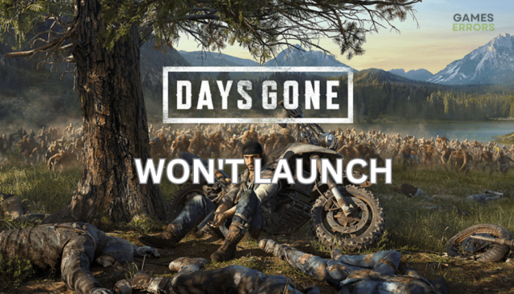 Days gone won't launch