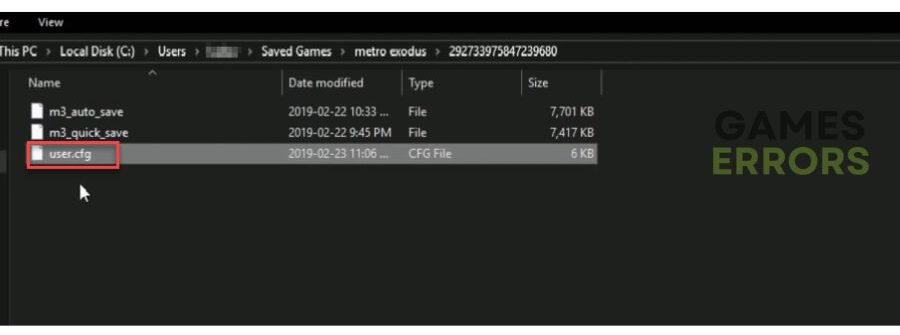 Metro Exodus Low FPS User file