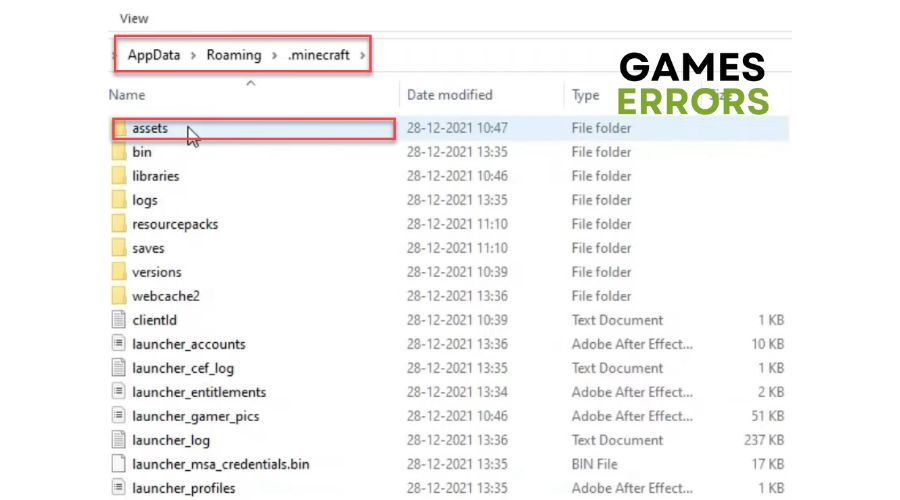 Minecraft failed to download file - Minecraft AppData Folder
