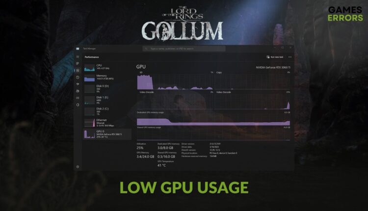 fix The Lord of the Rings: Gollum low gpu usage