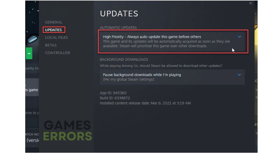 Steam Update