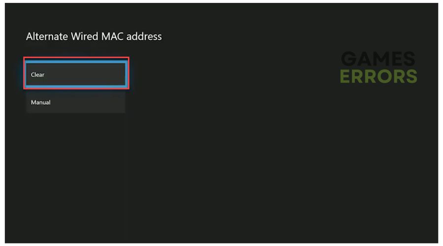 Xbox One Clear Alternate DNS Address