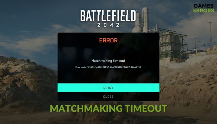 how to fix battlefield 2042 matchmaking timeout