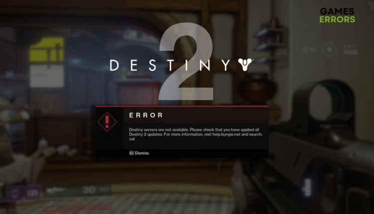 Destiny 2 CAT error