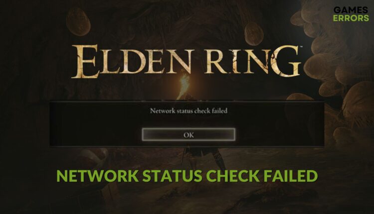 how to fix elden ring network status check failed