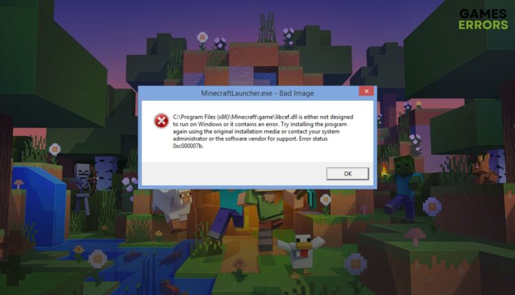 how to fix minecraft error 0xc00007b