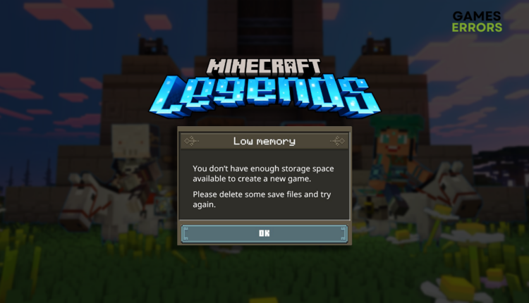 Minecraft Legends low memory