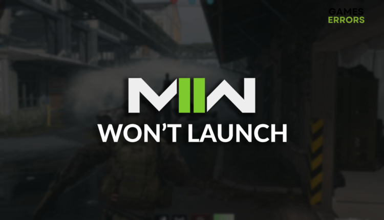 MW2 won't launch