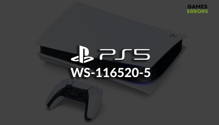 PS5 error WS-116520-5